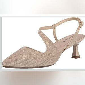 Anne Klein Flex Slingback Heels Gold Sparkle